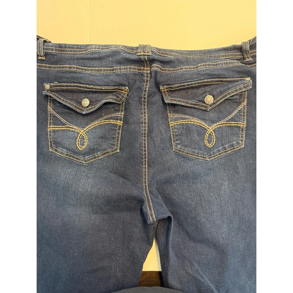 Wallflower Legendary Fit Bootcut Jeans Dark Wash Blue WFM11553P Womens 18 - Picture 8 of 9